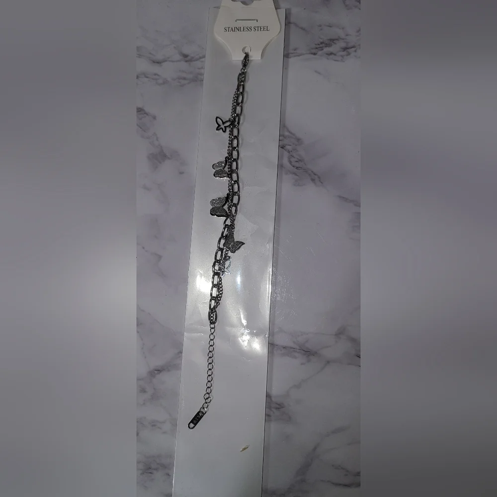 Double chain plate color bracelet - Picture 3 of 3